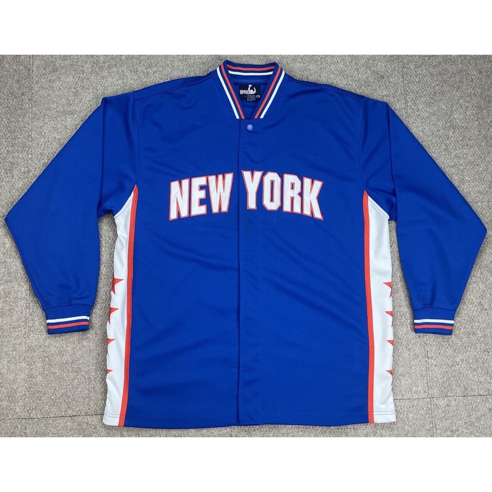 Sport 4 Men's Rare Vintage New York Knicks Long Sleeve Warm Up Jacket Size Large